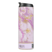 Bouteilles Isothermes *~* Parties scintillant rose SWAG Marbre QR Tumble (Tourné sur la droite)