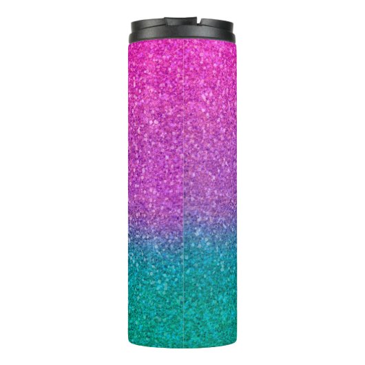 Bouteilles Isothermes Parties scintillant rose Turquoise Aqua bleu et vi (Dos)