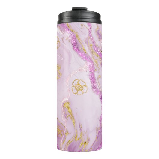 Bouteilles Isothermes *~* Parties scintillant rose Vins d'or Marbre Tumb (Devant)