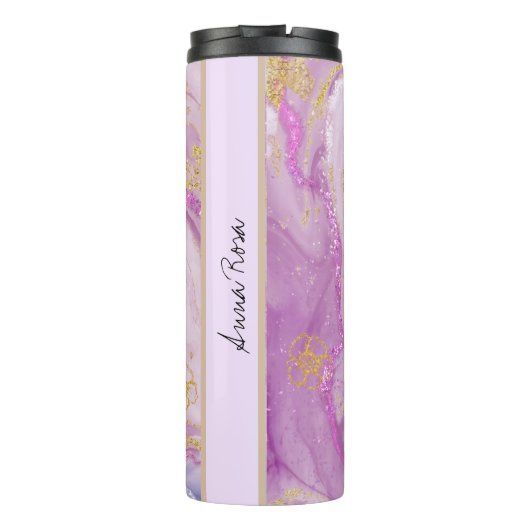 Bouteilles Isothermes *~* Parties scintillant rose Vins d'or Marbre Tumb (Dos)