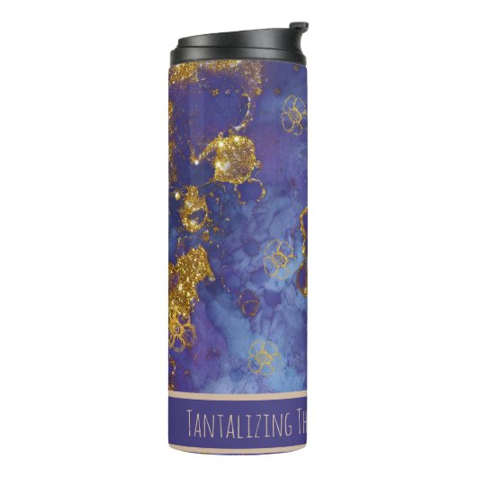 Bouteilles Isothermes *~* Parties scintillant Turquoise SWAG Marbre QR T (Tourné sur la gauche)