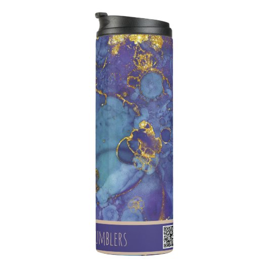 Bouteilles Isothermes *~* Parties scintillant Turquoise SWAG Marbre QR T (Tourné sur la droite)