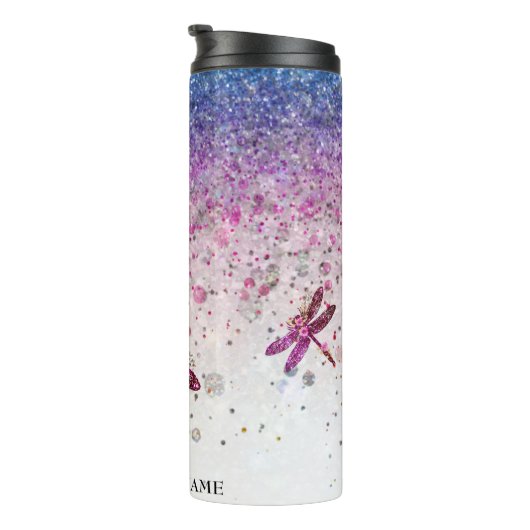 Bouteilles Isothermes *~* Parties scintillant violet bleu Dragon Fly Gir (Tourné sur la droite)