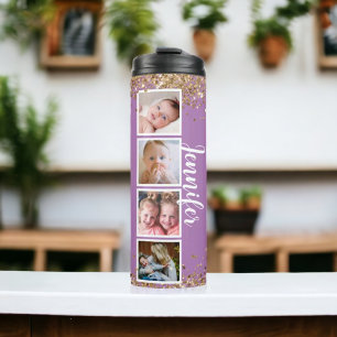 Bouteilles Isothermes Parties scintillant violet photo Thermal Tumbler