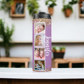 Bouteilles Isothermes Parties scintillant violet photo Thermal Tumbler