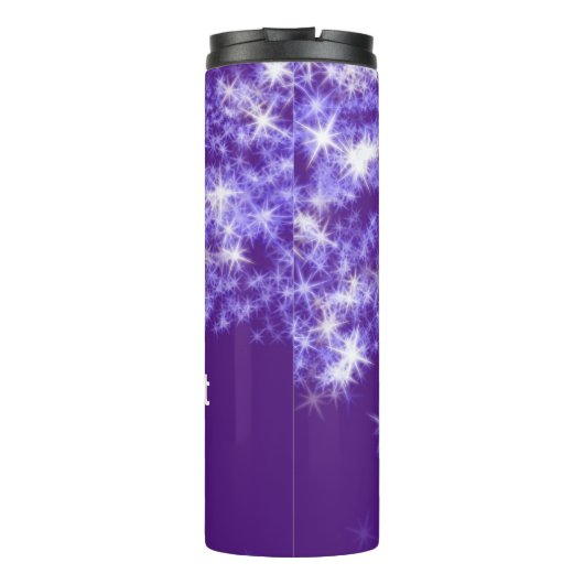 Bouteilles Isothermes Parties scintillant violet simple étoiles scintill (Dos)