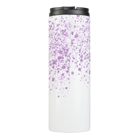 Bouteilles Isothermes Parties scintillant violette lâche le script blanc (Dos)