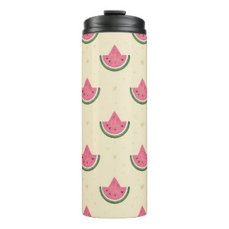 Bouteilles Isothermes Paruline d'été de pastèques roses, 16 oz Isolées
