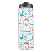 Bouteilles Isothermes Paruline Dinosaure, Paruline Isolée, Vignette Arc- (Devant)