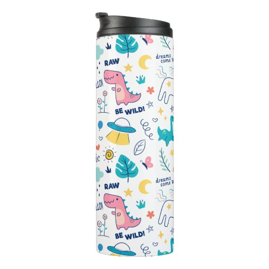 Bouteilles Isothermes Paruline Dinosaure, Paruline Isolée, Vignette Arc- (Tourné sur la droite)