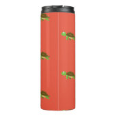 Bouteilles Isothermes Paruline moderne orange blanche (Dos)