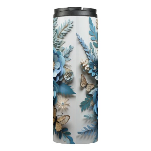 Bouteilles Isothermes Paruline papillon 3d Papercraft (Dos)