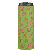 Bouteilles Isothermes Paruline rose et verte calme (Dos)