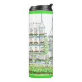 Bouteilles Isothermes Paruline thermale Victoria vert architecturale (Tourné sur la gauche)