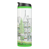 Bouteilles Isothermes Paruline thermale Victoria vert architecturale (Tourné sur la droite)