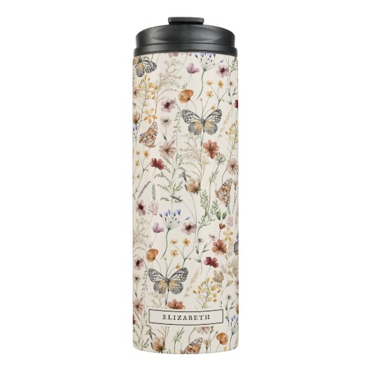 Bouteilles Isothermes Paruline thermique à aquarelle (Devant)