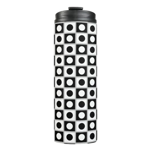 Bouteilles Isothermes Paruline thermique Abstraite moderne noir et blanc (Devant)