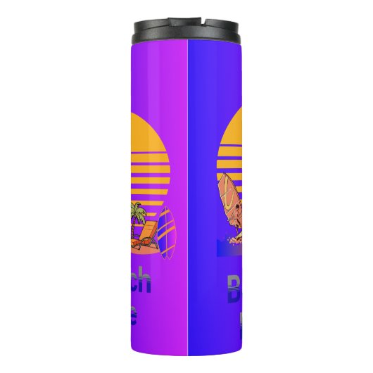 Bouteilles Isothermes Paruline Thermique Avec Design Plage (Dos)