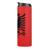 Bouteilles Isothermes Paruline thermique avec drapeau d'Albanie (Tourné sur la droite)