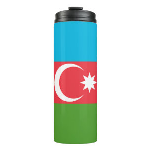Bouteilles Isothermes Paruline thermique avec drapeau d'Azerbaïdjan