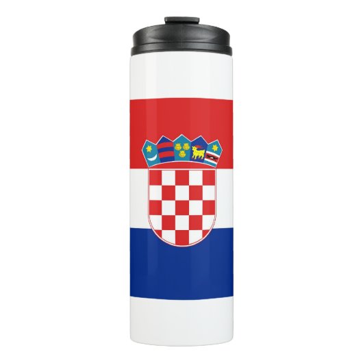 Bouteilles Isothermes Paruline thermique avec drapeau de Croatie (Devant)