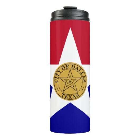 Bouteilles Isothermes Paruline thermique avec drapeau de Dallas (Devant)