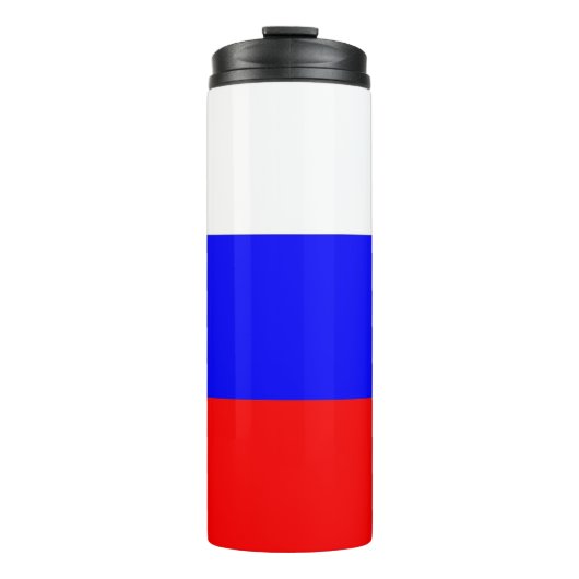 Bouteilles Isothermes Paruline thermique avec drapeau de la Russie (Devant)