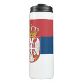 Bouteilles Isothermes Paruline thermique avec drapeau de la Serbie (Devant)