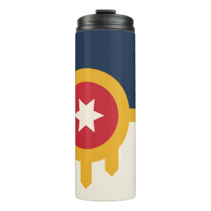Bouteilles Isothermes Paruline thermique avec drapeau de Tulsa, Oklahoma