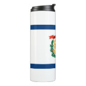 Bouteilles Isothermes Paruline thermique avec drapeau de Virginie-Occide (Tourné sur la gauche)