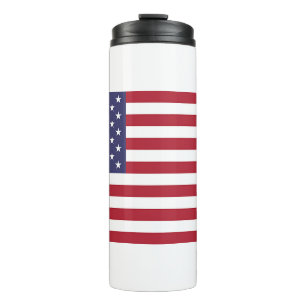 Bouteilles Isothermes Paruline thermique avec drapeau des Etats-Unis