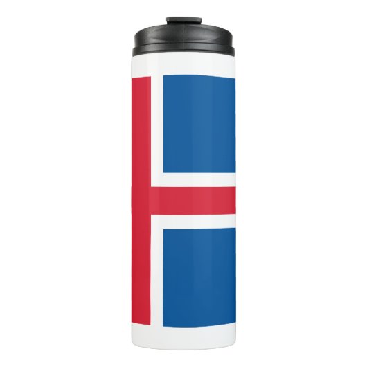 Bouteilles Isothermes Paruline thermique avec drapeau d'Islande (Devant)