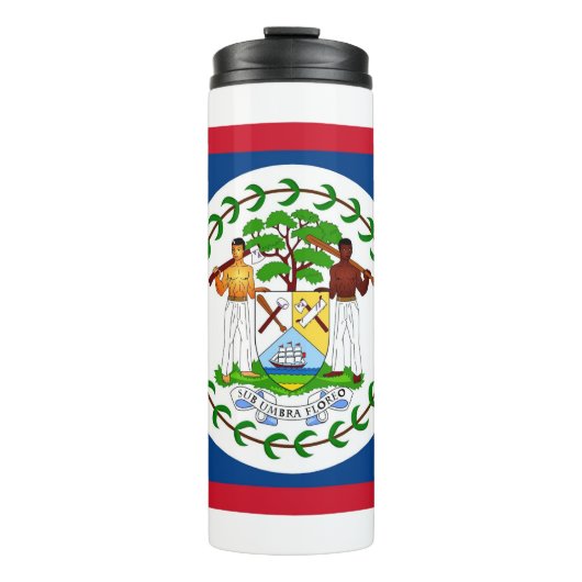 Bouteilles Isothermes Paruline thermique avec drapeau du Belize (Devant)