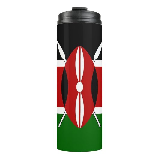 Bouteilles Isothermes Paruline thermique avec drapeau du Kenya (Devant)