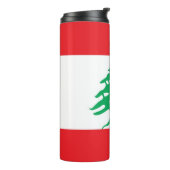 Bouteilles Isothermes Paruline thermique avec drapeau du Liban (Tourné sur la gauche)