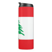 Bouteilles Isothermes Paruline thermique avec drapeau du Liban (Tourné sur la droite)