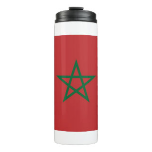 Bouteilles Isothermes Paruline thermique avec drapeau du Maroc