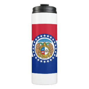 Bouteilles Isothermes Paruline thermique avec drapeau du Missouri, États