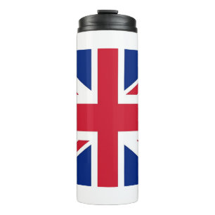 Bouteilles Isothermes Paruline thermique avec drapeau du Royaume-Uni