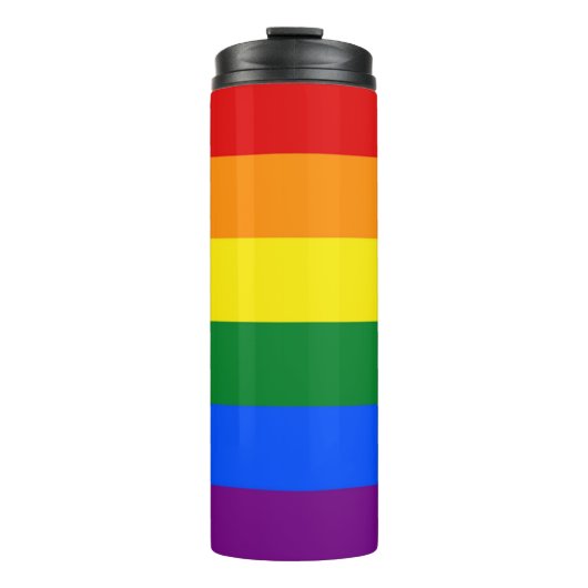 Bouteilles Isothermes Paruline thermique avec drapeau Rainbow Pride LGBT (Devant)