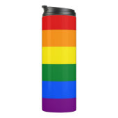 Bouteilles Isothermes Paruline thermique avec drapeau Rainbow Pride LGBT (Tourné sur la droite)