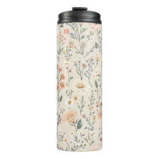Bouteilles Isothermes Paruline thermique avec Fleurs sauvages