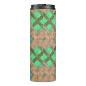 Bouteilles Isothermes Paruline thermique - Carrés entrelacés sur Brown (Dos)