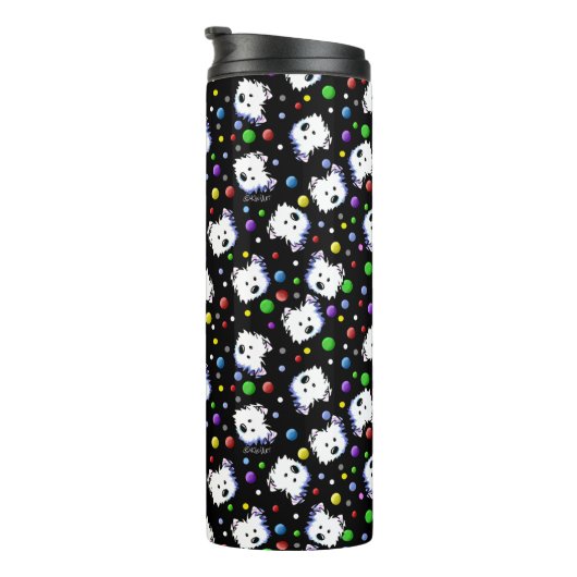 Bouteilles Isothermes Paruline thermique Confetti Westie (Tourné sur la droite)