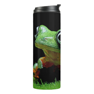 Bouteilles Isothermes Paruline thermique de grenouille à texte personnal