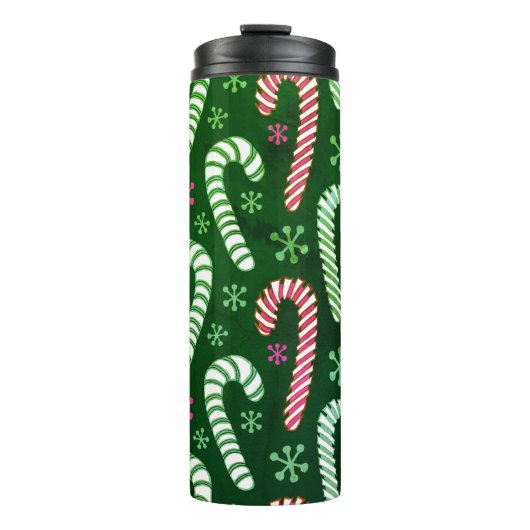 Bouteilles Isothermes Paruline thermique de Noël du milieu du siècle (Devant)