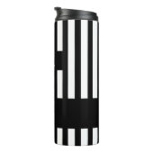 Bouteilles Isothermes Paruline thermique noire et blanche Zebra Stripe (Tourné sur la droite)