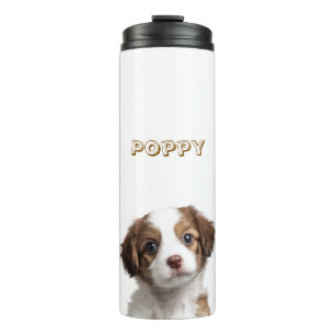 Bouteilles Isothermes Paruline thermique pour chien personnalisé - Nom p