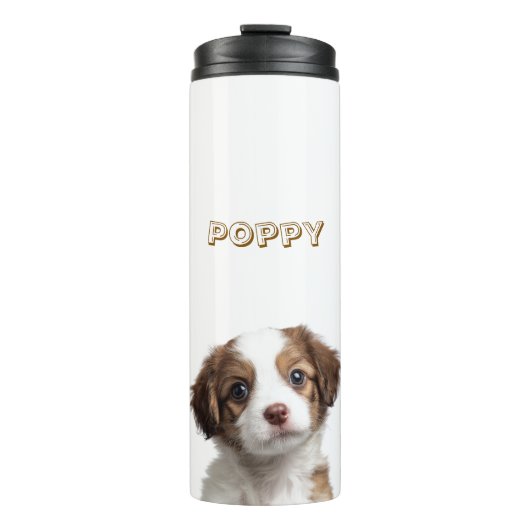 Bouteilles Isothermes Paruline thermique pour chien personnalisé - Nom p (Devant)