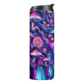 Bouteilles Isothermes Paruline thermique psychédélique avec visage mysti (Tourné sur la gauche)